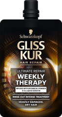 Savaitinė atkuriamoji pllaukų priemonė Schwarzkopf GLISS KUR Ultimate Repair 50 ml kaina ir informacija | Priemonės plaukų stiprinimui | pigu.lt