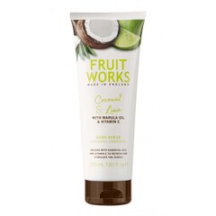 Kūno šveitiklis Grace Cole Fruit Works Coconut & Lime 225 ml kaina ir informacija | Kūno šveitikliai | pigu.lt