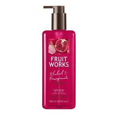 Skystas rankų muilas Grace Cole Fruit Works Rhubarb & Pomegranate 500 ml kaina ir informacija | Muilai | pigu.lt