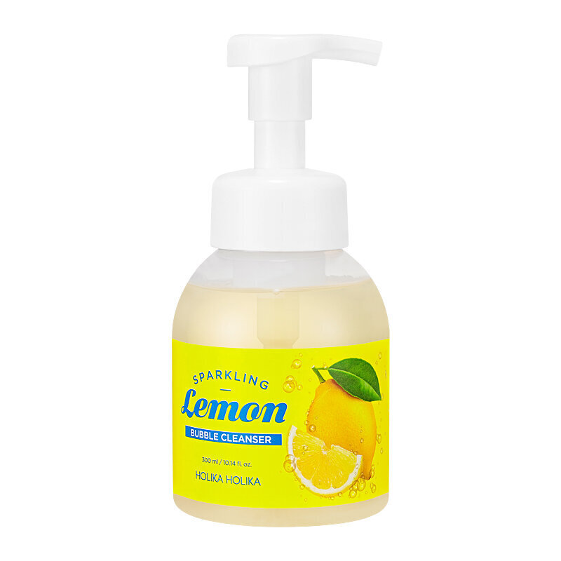 Makiažo valiklis Holika Holika Carbonic Acid Lemon Bubble Cleanser, 300 ml kaina ir informacija | Veido prausikliai, valikliai | pigu.lt