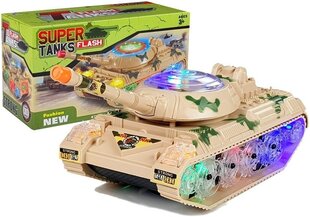Žaislinis tankas su šviesomis ir garsais, 30 cm kaina ir informacija | Žaislai berniukams | pigu.lt