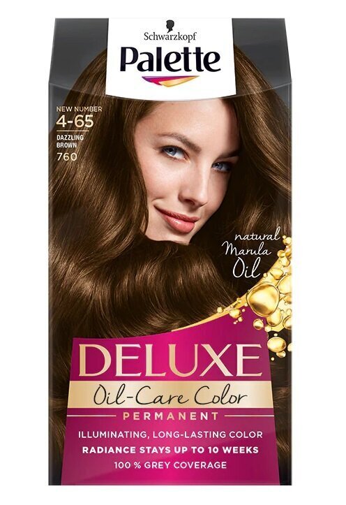 Plaukų dažai Schwarzkopf Palette Deluxe, 760, Dazzling Brown kaina ir informacija | Plaukų dažai | pigu.lt