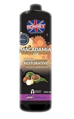 Atkuriamasis plaukų šampūnas Ronney Professional Macadamia Oil Complex Restorative 1000 ml kaina ir informacija | Šampūnai | pigu.lt