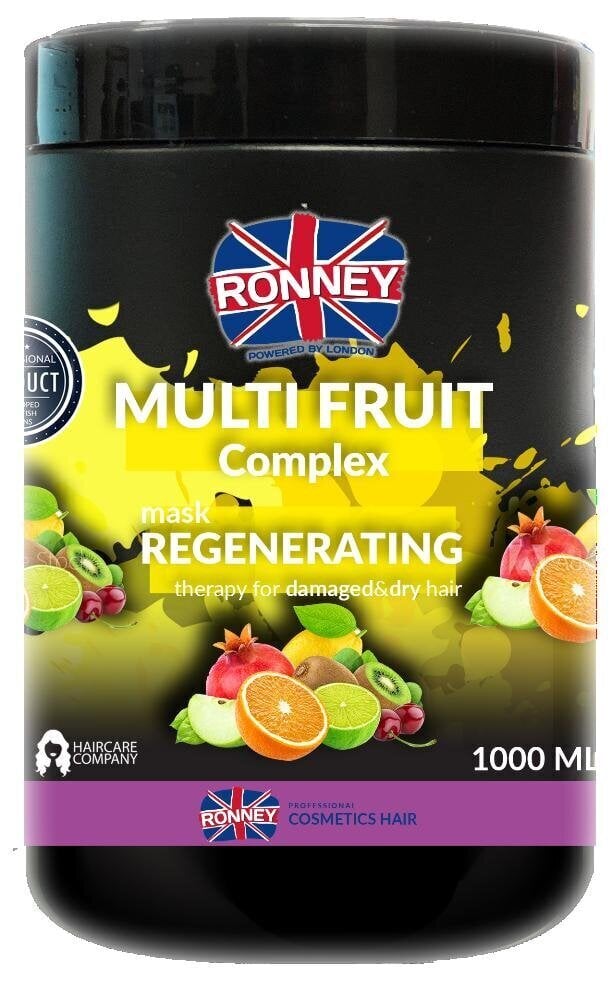 Atkuriamoji plaukų kaukė Ronney Professional Multi Fruit Complex Regenerating 1000 ml kaina ir informacija | Priemonės plaukų stiprinimui | pigu.lt