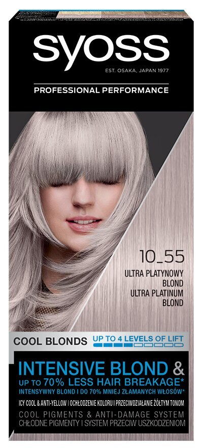 Plaukų dažai SYOSS COLOR 10-55 Ultra platininė blondinė kaina | pigu.lt