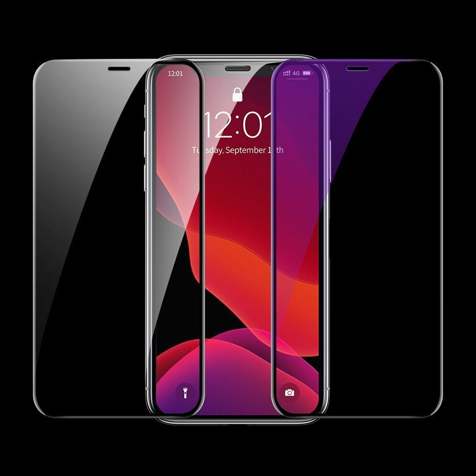 Baseus apsauginis stiklas skirtas Apple iPhone Xr, Black kaina ir informacija | Apsauginės plėvelės telefonams | pigu.lt