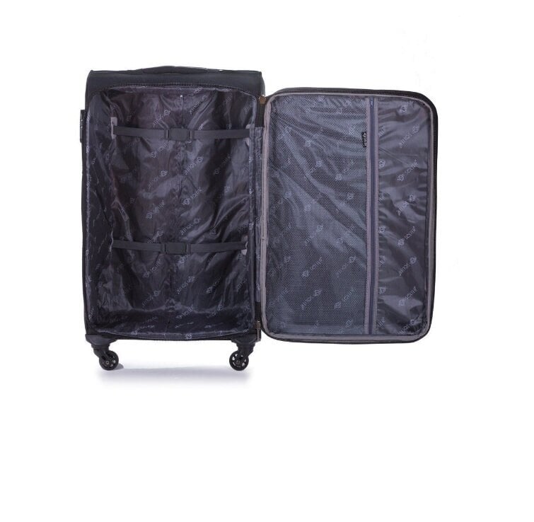 Vidutinio dydžio lagaminas Solier STL1316 M, juodas-raudonas kaina ir informacija | Lagaminai, kelioniniai krepšiai | pigu.lt