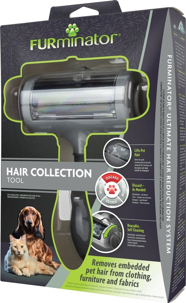 FURminator daugkartinis plaukų nurinkimo volelis Hair Collection Tool, 1 vnt kaina ir informacija | Priežiūros priemonės gyvūnams | pigu.lt