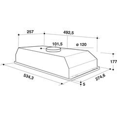 Whirlpool WCT 64 FLY X цена и информация | Вытяжки на кухню | pigu.lt