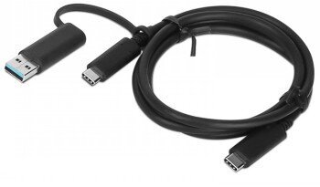 LENOVO HYBRID USB-C WITH USB-A CABLE kaina ir informacija | Kabeliai ir laidai | pigu.lt