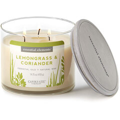 Ароматическая свеча Candle-Lite с крышечкой Lemongrass & Coriander, 418 г цена и информация | Подсвечники, свечи | pigu.lt