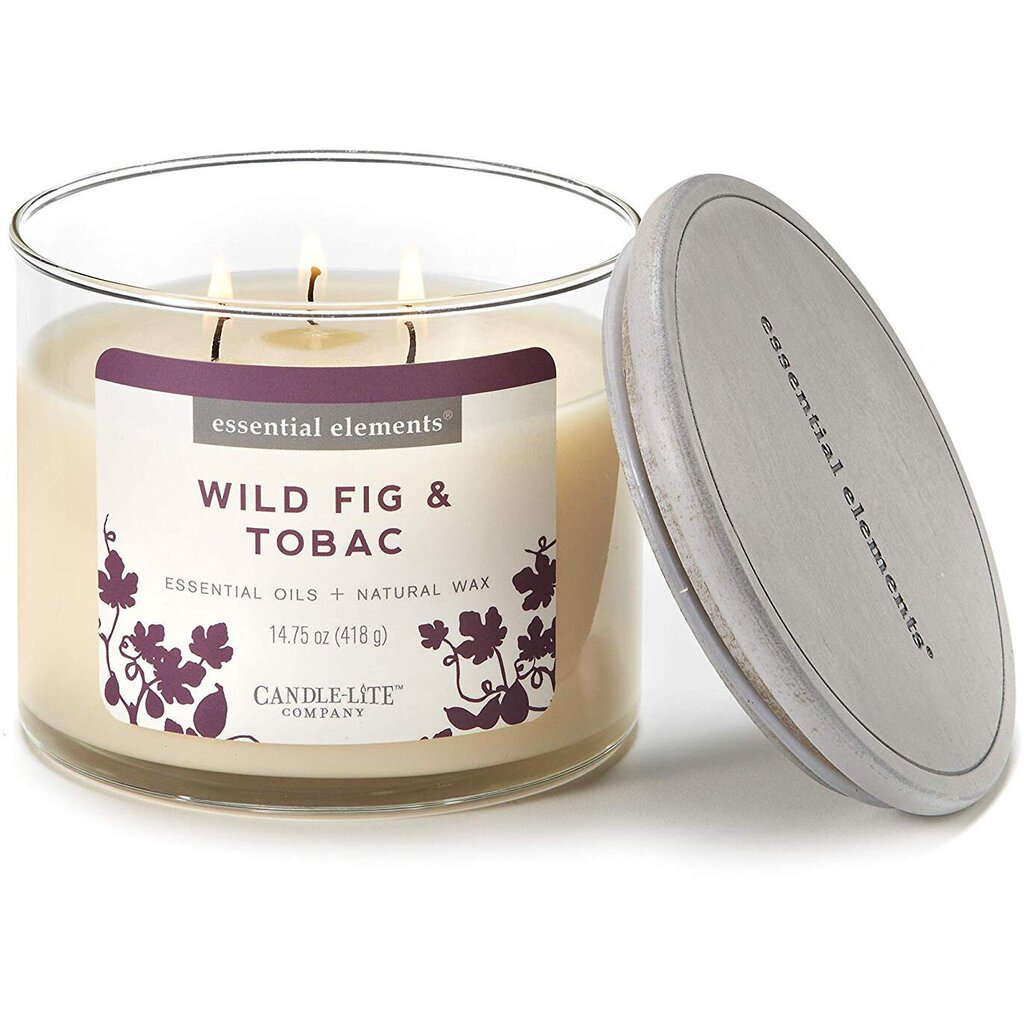 Candle-Lite kvapioji žvakė su dangteliu Wild Fig & Tobac, 418 g цена и информация | Žvakės, Žvakidės | pigu.lt