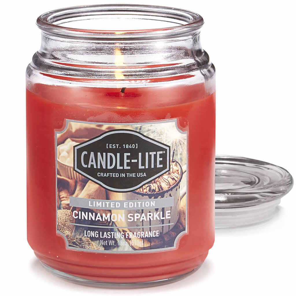 Candle-Lite kvapioji žvakė su dangteliu Cinnamon Sparkle, 510 g цена и информация | Žvakės, Žvakidės | pigu.lt