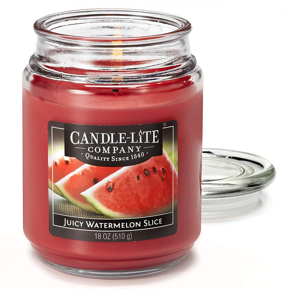 Candle-Lite kvapioji žvakė su dangteliu Juicy Watermelon Slice, 510 g kaina ir informacija | Žvakės, Žvakidės | pigu.lt