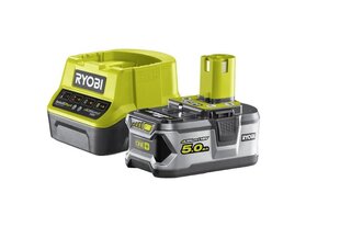 Ličio jonų akumuliatorius Ryobi 18 V / 5,0 Ah + įkroviklis (2,0 A / h) kaina ir informacija | RYOBI Santechnika, remontas, šildymas | pigu.lt