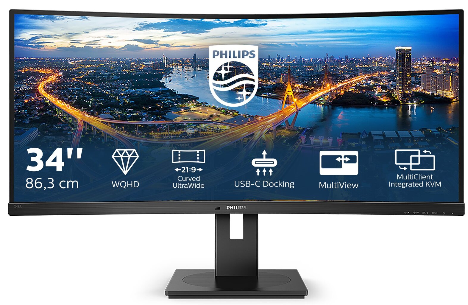 Philips 346B1C/00 kaina ir informacija | Monitoriai | pigu.lt