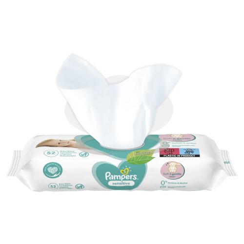 Servetėlės PAMPERS Sensitive, 4x52 vnt. kaina ir informacija | Drėgnos servetėlės, paklotai | pigu.lt