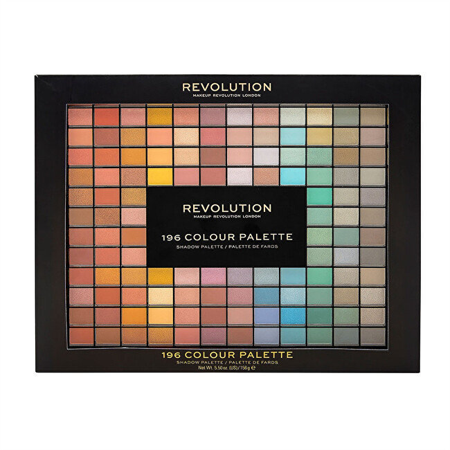 Akių šešėlių paletė Makeup Revolution London 196 Colour Palette 156 g kaina ir informacija | Akių šešėliai, pieštukai, blakstienų tušai, serumai | pigu.lt