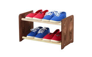 Полка для обуви RBS245, темно-коричневая / белая цена и информация | Полки для обуви, банкетки | pigu.lt