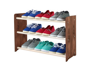 Полка для обуви RBS365, темно-коричневая/белая цена и информация | Полки для обуви, банкетки | pigu.lt