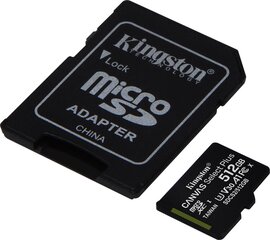 Kingston Canvas Select Plus 512 GB, Micr цена и информация | Карты памяти для фотоаппаратов, камер | pigu.lt