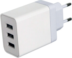 Platinet USB-зарядка 3xUSB 3A 15W, white (44754) цена и информация | Зарядные устройства для телефонов | pigu.lt