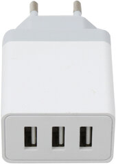 Platinet USB-зарядка 3xUSB 3A 15W, white (44754) цена и информация | Зарядные устройства для телефонов | pigu.lt