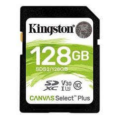 Kingston Canvas Select Plus 128 GB, SDHC цена и информация | Карты памяти для фотоаппаратов, камер | pigu.lt