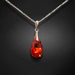 Серебряный кулон "Барокко (Light Siam AB)" с кристаллами Swarovski™ цена и информация | Украшения на шею | pigu.lt