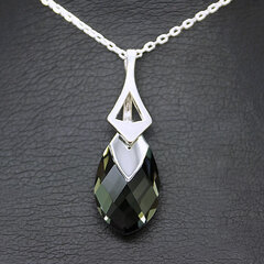 Серебряный кулон "Барокко II (Black Diamond Light Chrome)" с кристаллами Swarovski™ цена и информация | Украшения на шею | pigu.lt