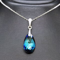 Серебряный кулон "Барокко (Bermuda Blue)" с кристаллами Swarovski™ цена и информация | Украшения на шею | pigu.lt