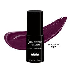 Gelinis nagų lakas "Sincero Salon", 6 ml, Burgundy, 777 kaina ir informacija | Nagų lakai, stiprintojai | pigu.lt