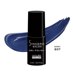 Gelinis nagų lakas "Sincero Salon", 6ml, EDEN, 807 kaina ir informacija | Nagų lakai, stiprintojai | pigu.lt