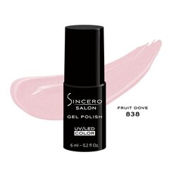 Gelinis nagų lakas "Sincero Salon", 6ml, FRUIT DOVE, 838 kaina ir informacija | Nagų lakai, stiprintojai | pigu.lt