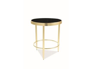 Kavos staliukas Signal Meble Mystic C, 42x42 cm, juodas/auksinės spalvos kaina ir informacija | Kavos staliukai | pigu.lt