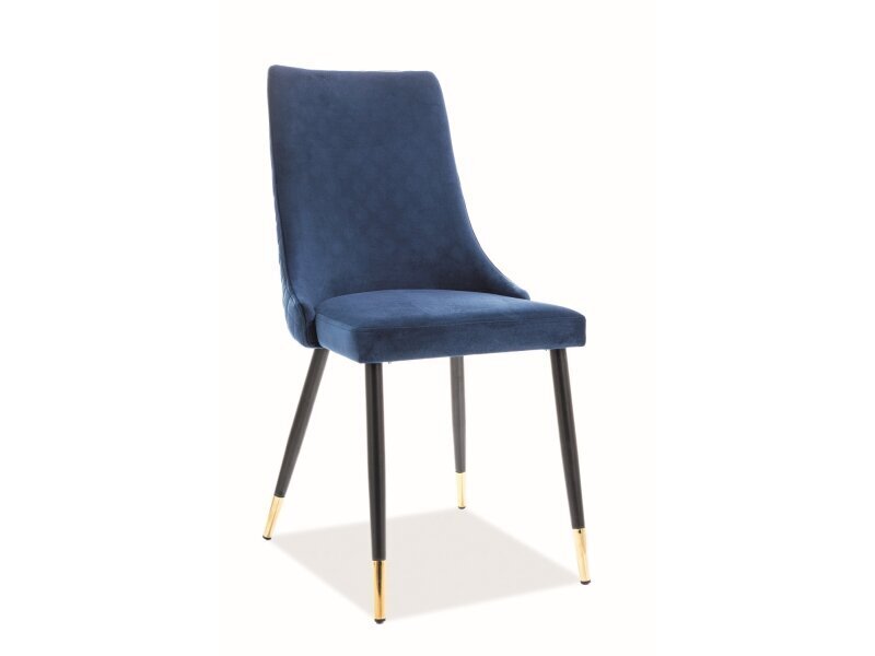 2-jų kėdžių komplektas Signal Meble Piano, mėlynas kaina ir informacija | Virtuvės ir valgomojo kėdės | pigu.lt