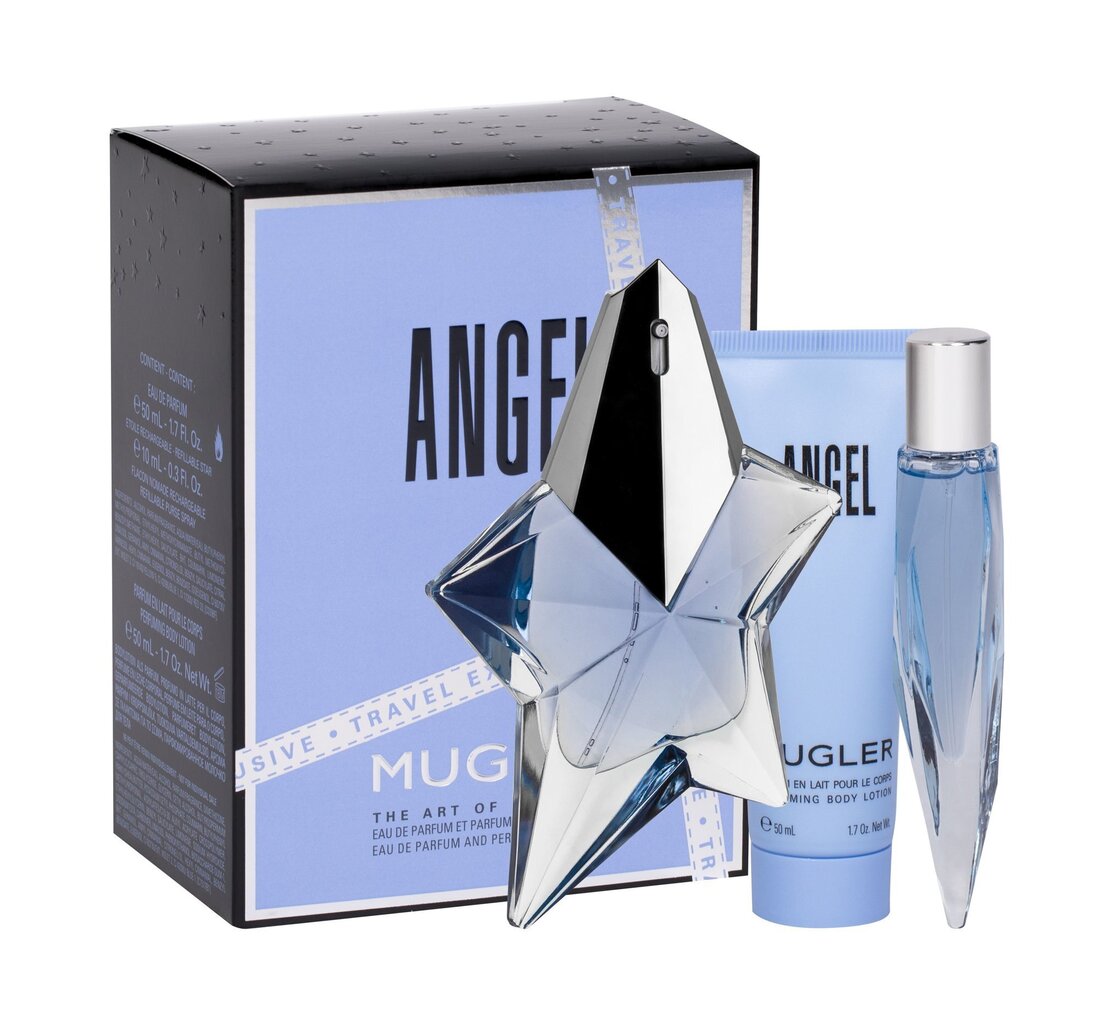 Rinkinys moterims Thierry Mugler Angel: kvapusis vanduo EDP 50 + 10 ml + kūno losjonas 50 ml kaina ir informacija | Kvepalai moterims | pigu.lt