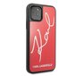 Telefono dėklas Karl Lagerfeld KLHCN58DLKSRE iPhone 11 Pro red hard case Signature Glitter kaina ir informacija | Telefono dėklai | pigu.lt