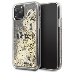 Чехол для телефона Karl Lagerfeld KLHCN58ROGO iPhone 11 Pro black & gold hard case Glitter цена и информация | Чехлы для телефонов | pigu.lt