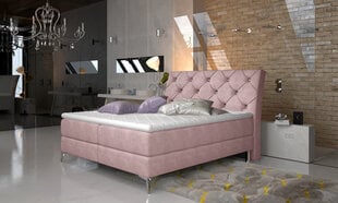 Кровать NORE Adel, 160х200 см, светло-розовая цена и информация | Кровати | pigu.lt