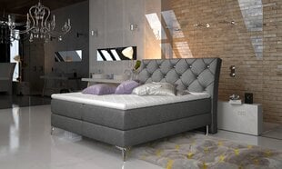 Кровать NORE Adel, 140x200 см, серая искусственная кожа цена и информация | Кровати | pigu.lt