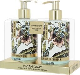 Rinkinys kūnui Vivian Grey White Flowers: kreminis muilas 250 ml + losjonas rankoms 250 ml kaina ir informacija | Muilai | pigu.lt