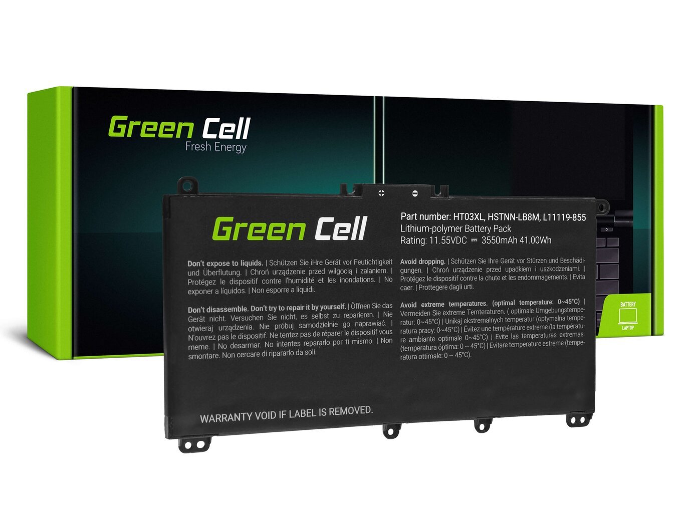 Green Cell HP163 цена и информация | Akumuliatoriai nešiojamiems kompiuteriams | pigu.lt