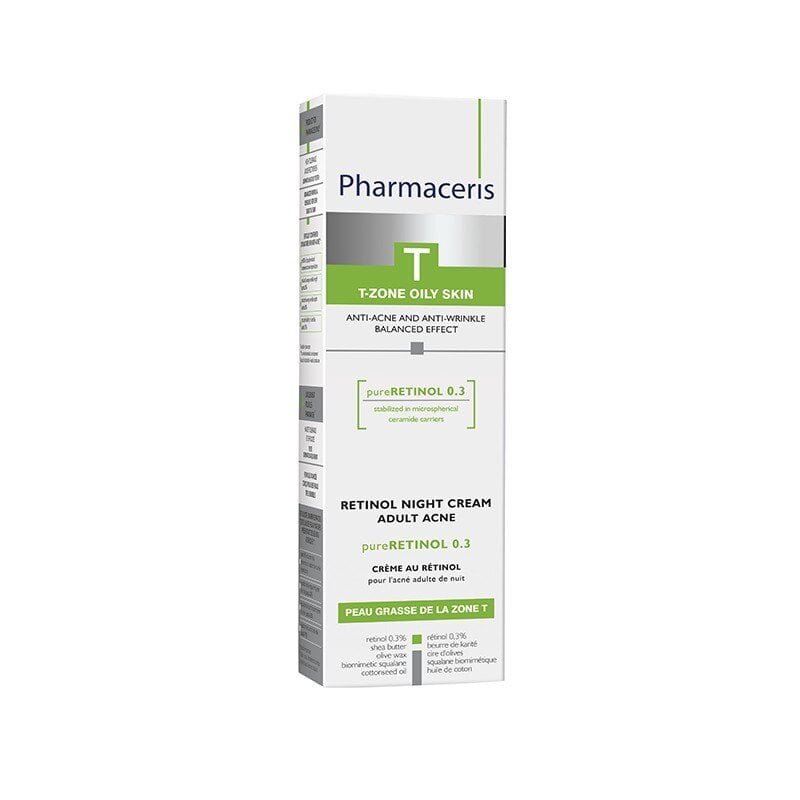 Naktinis veido kremas Pharmaceris T Pure Rethinol, 40 ml kaina ir informacija | Veido kremai | pigu.lt