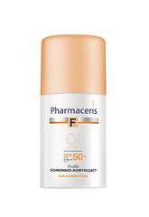 Apsauginis makiažo pagrindas Pharmaceris F Sun-Correction SPF50+ 30 ml, 01 Ivory цена и информация | Пудры, базы под макияж | pigu.lt