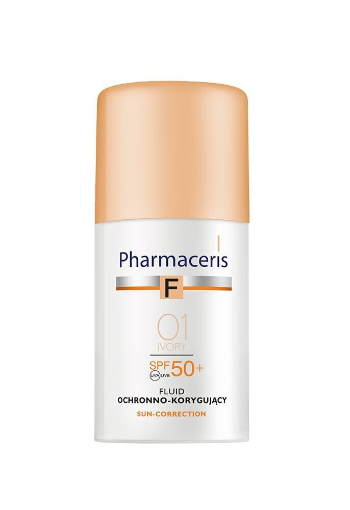 Apsauginis makiažo pagrindas Pharmaceris F Sun-Correction SPF50+ 30 ml, 01 Ivory kaina ir informacija | Makiažo pagrindai, pudros | pigu.lt