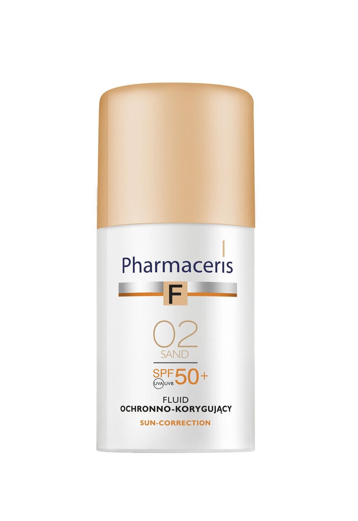 Apsauginis makiažo pagrindas Pharmaceris F Sun-Correction SPF50+ 30 ml, 02 Sand цена и информация | Makiažo pagrindai, pudros | pigu.lt