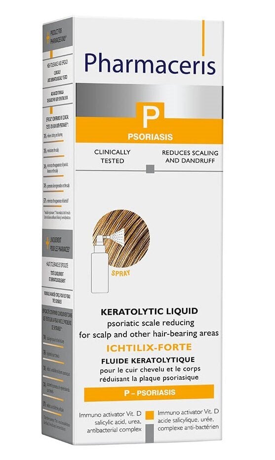 Keratolitinis purškiklis Pharmaceris P Ichtilix Forte, 125 ml kaina ir informacija | Priemonės plaukų stiprinimui | pigu.lt
