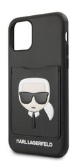 Karl Lagerfeld, skirtas iPhone 11 Pro MAX, juodas kaina ir informacija | Karl Lagerfeld, skirtas iPhone 11 Pro MAX, juodas | pigu.lt