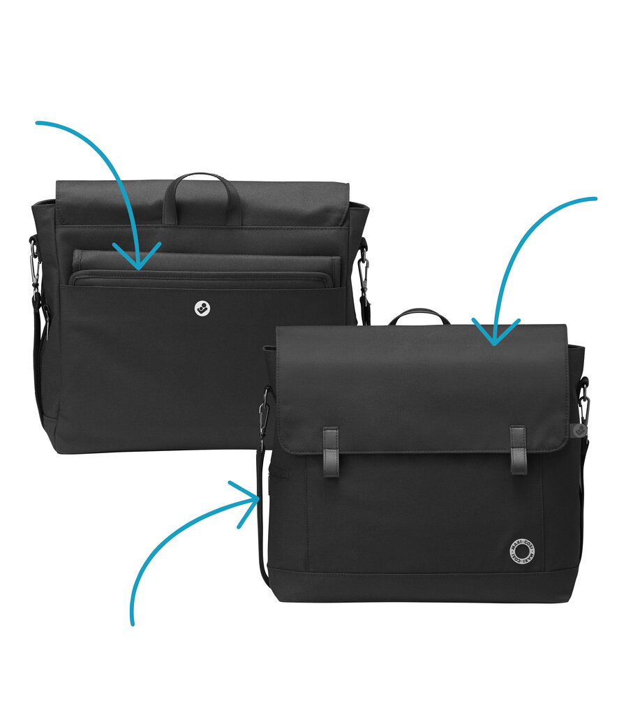 Maxi Cosi kūdikio priežiūros reikmenų krepšys Modern Bag, Essential black цена и информация | Vežimėlių priedai | pigu.lt